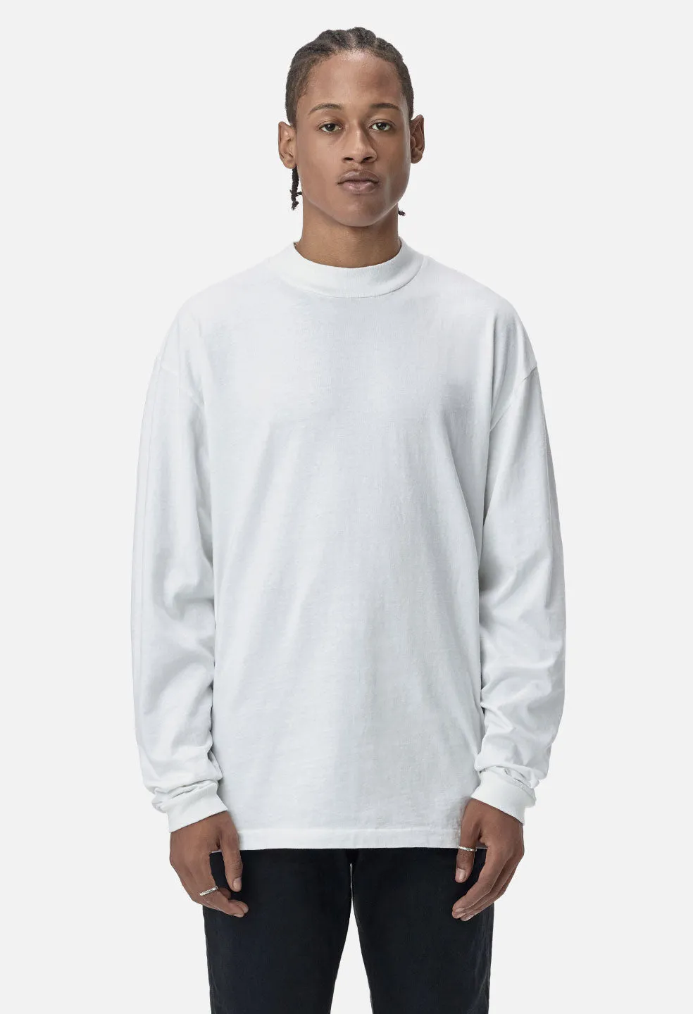 900 LS Mock Tee / White