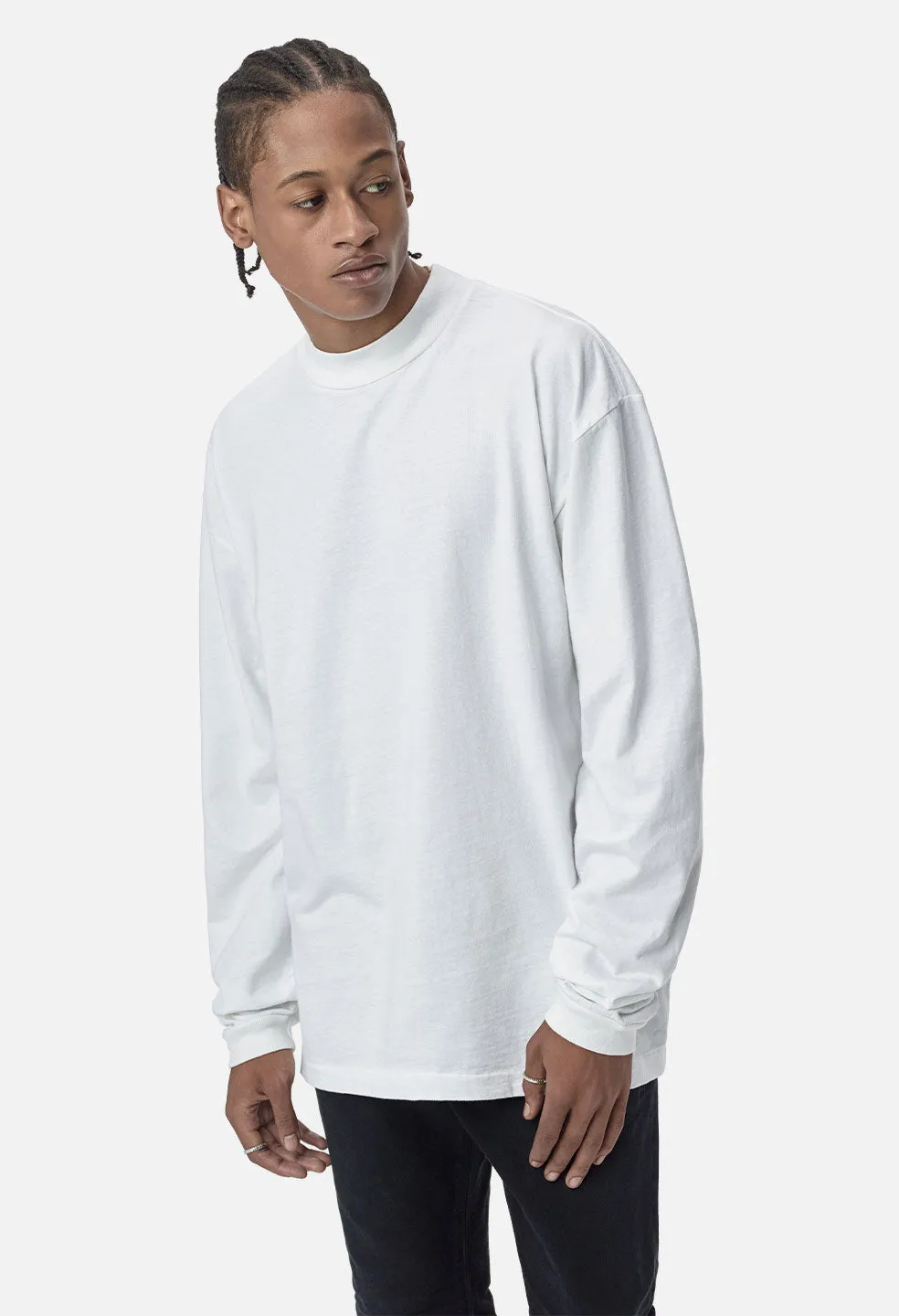 900 LS Mock Tee / White