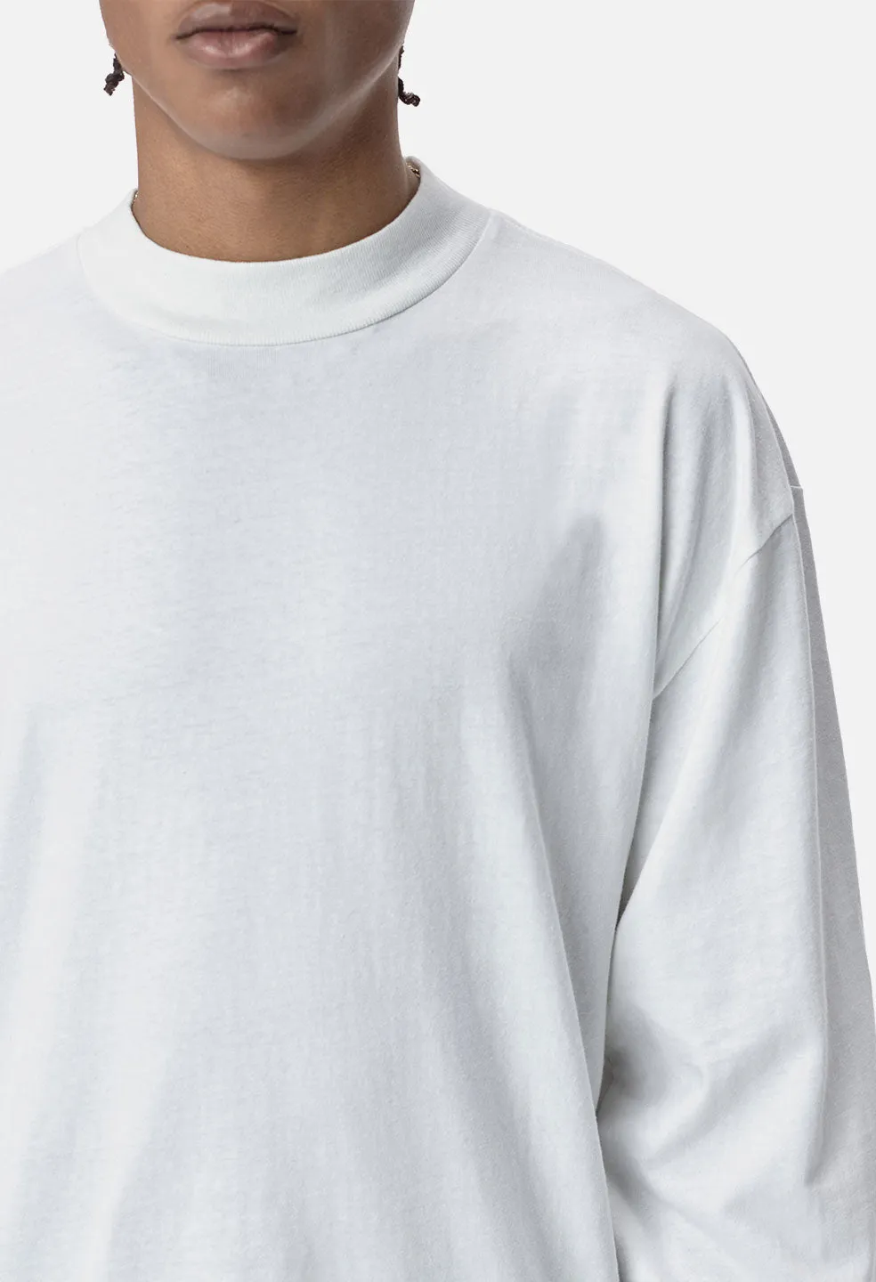 900 LS Mock Tee / White