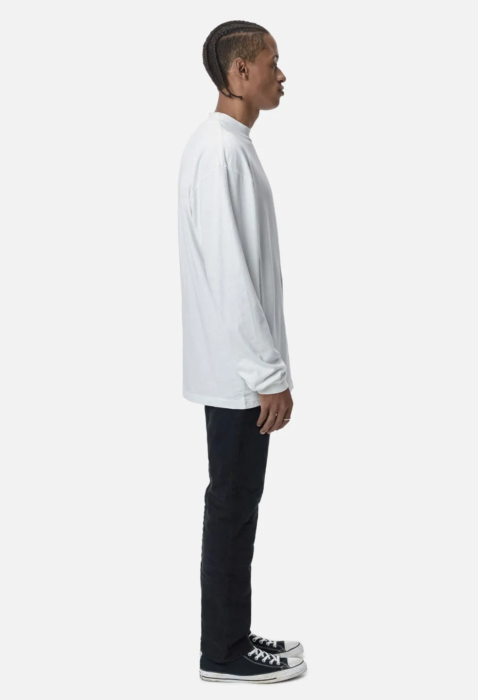 900 LS Mock Tee / White