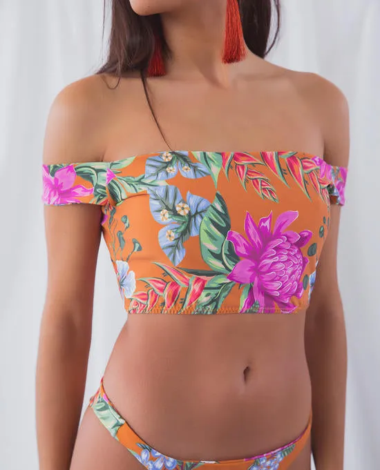 Amazon Flowers Bandeau Bikini