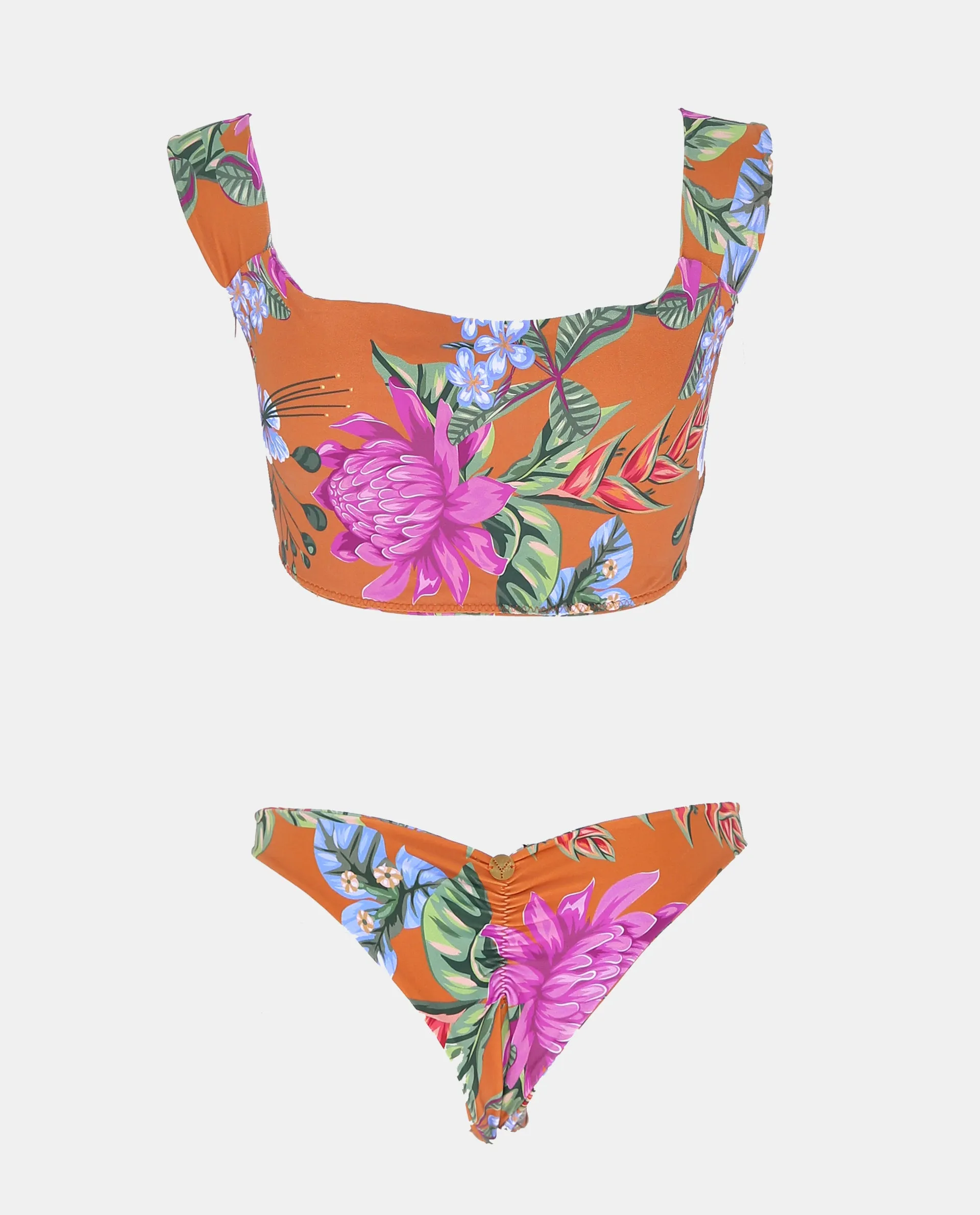 Amazon Flowers Bandeau Bikini