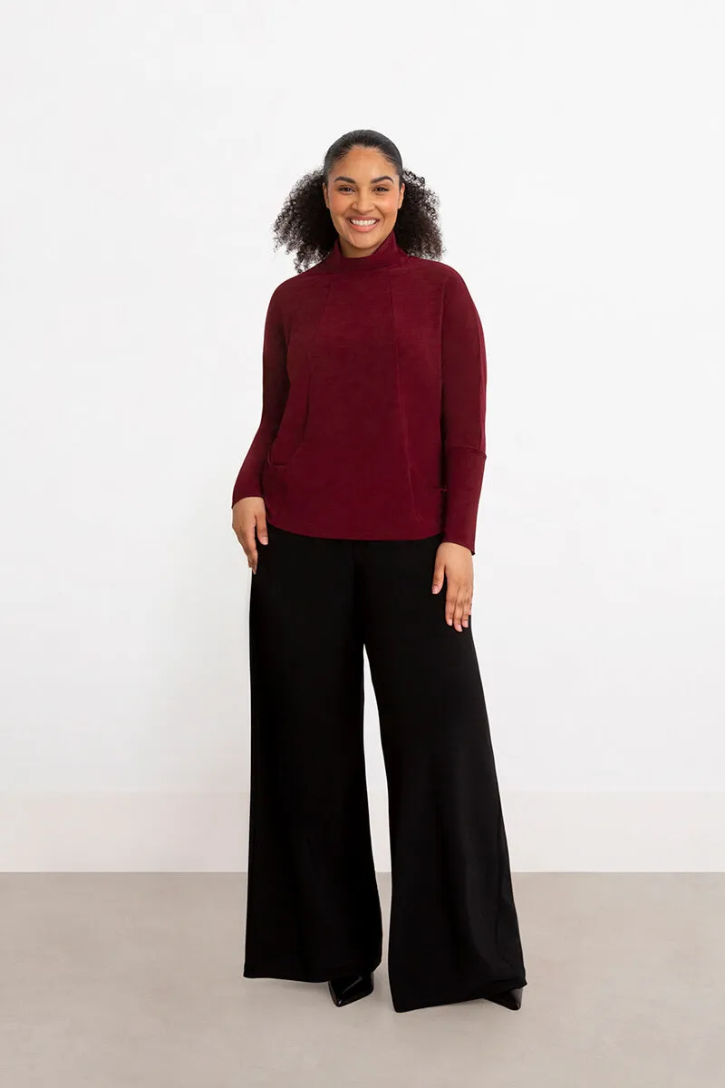 Boxy Pocket Top | Pomegranate