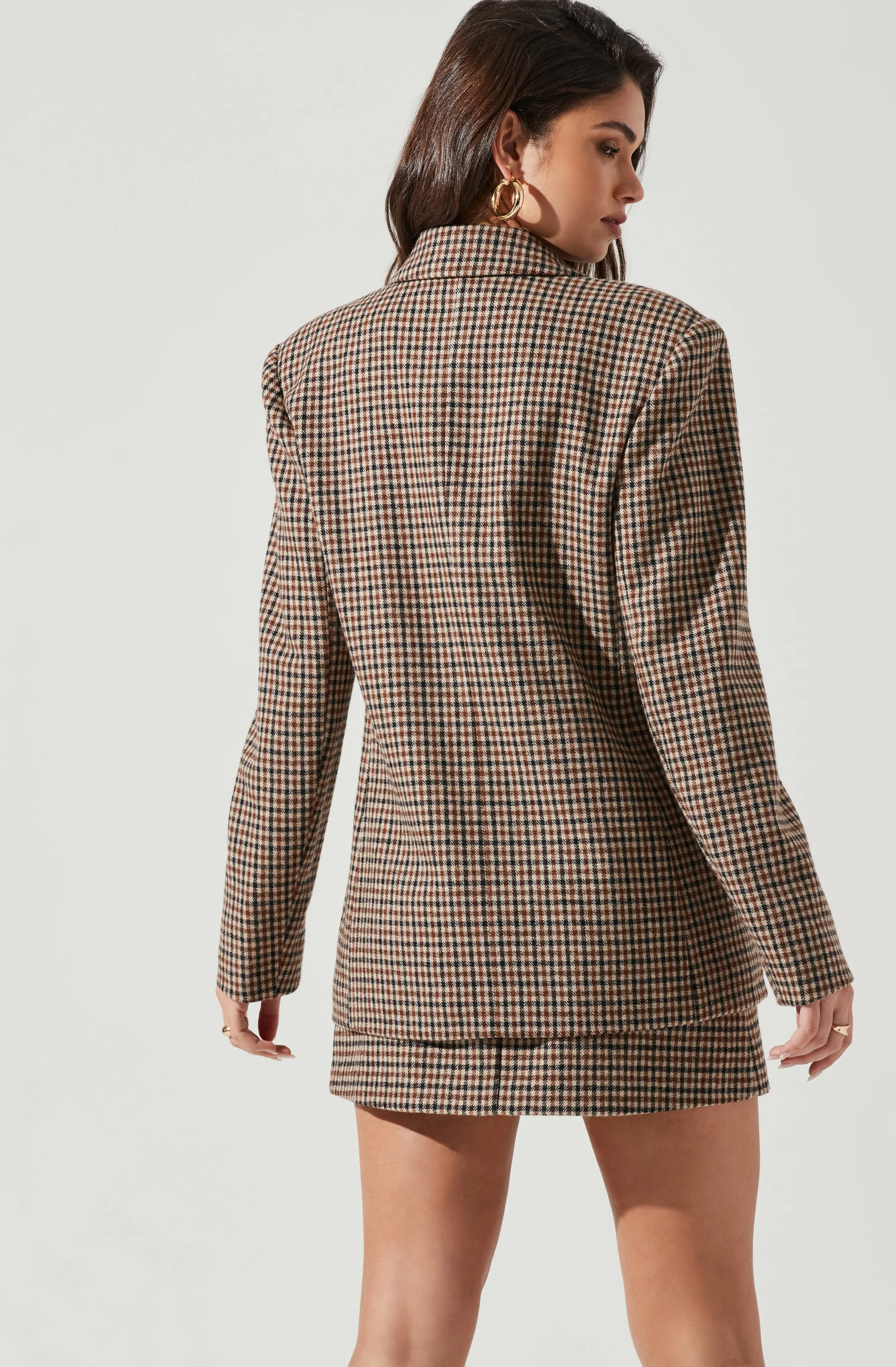 Brina Plaid Double Breasted Blazer