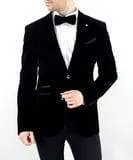 Cavani Sicily Black Velvet Slim Fit Blazer