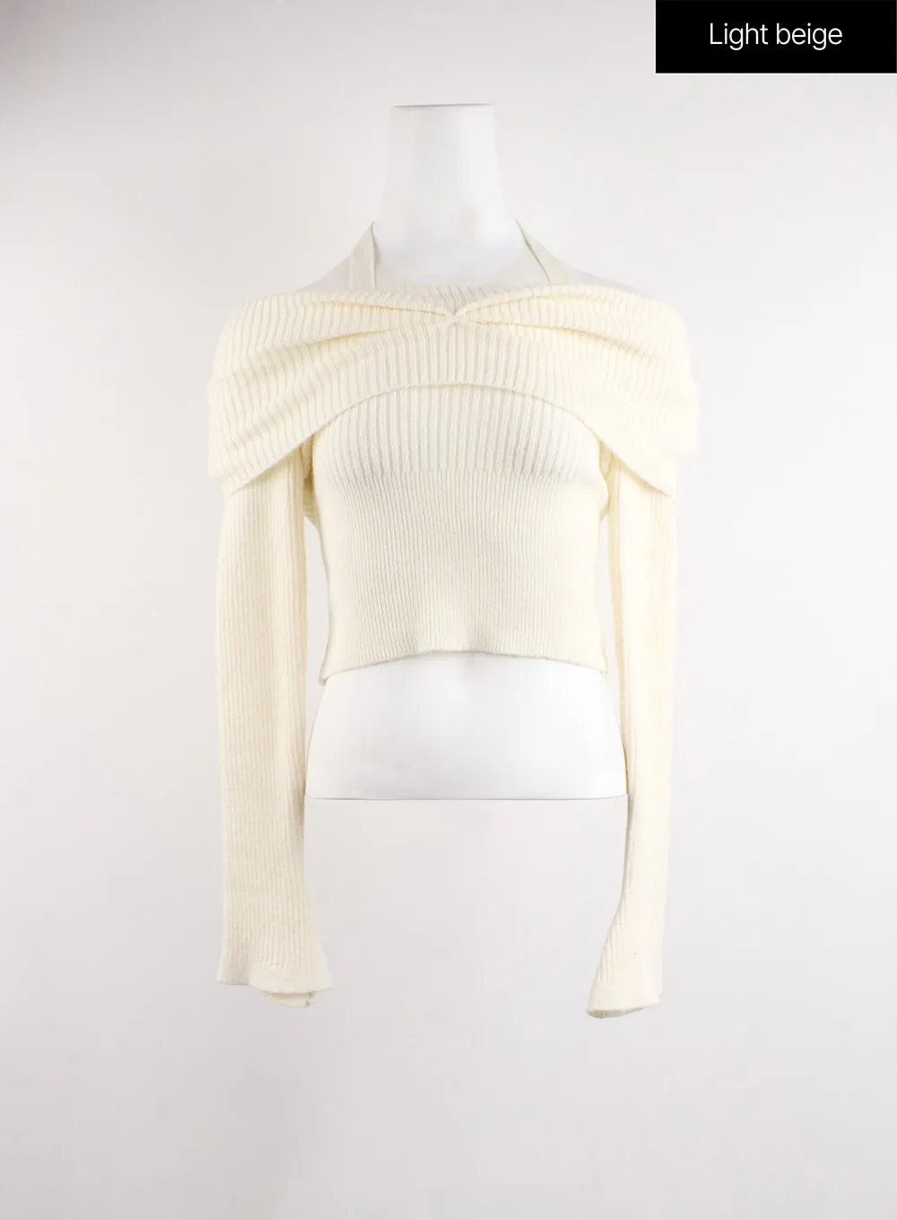 Cozy Off-Shoulder Asymmetrical Knit Top CJ417