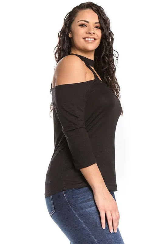 Cut Out Cold Shoulder Top