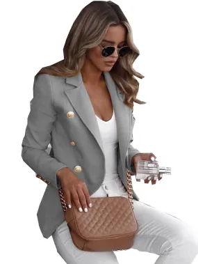 Elegant Black Women's Blazer for Fall and Winter