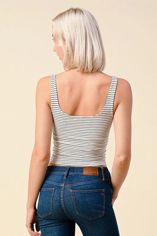 Exposure Cotton Crop Stripe Tank