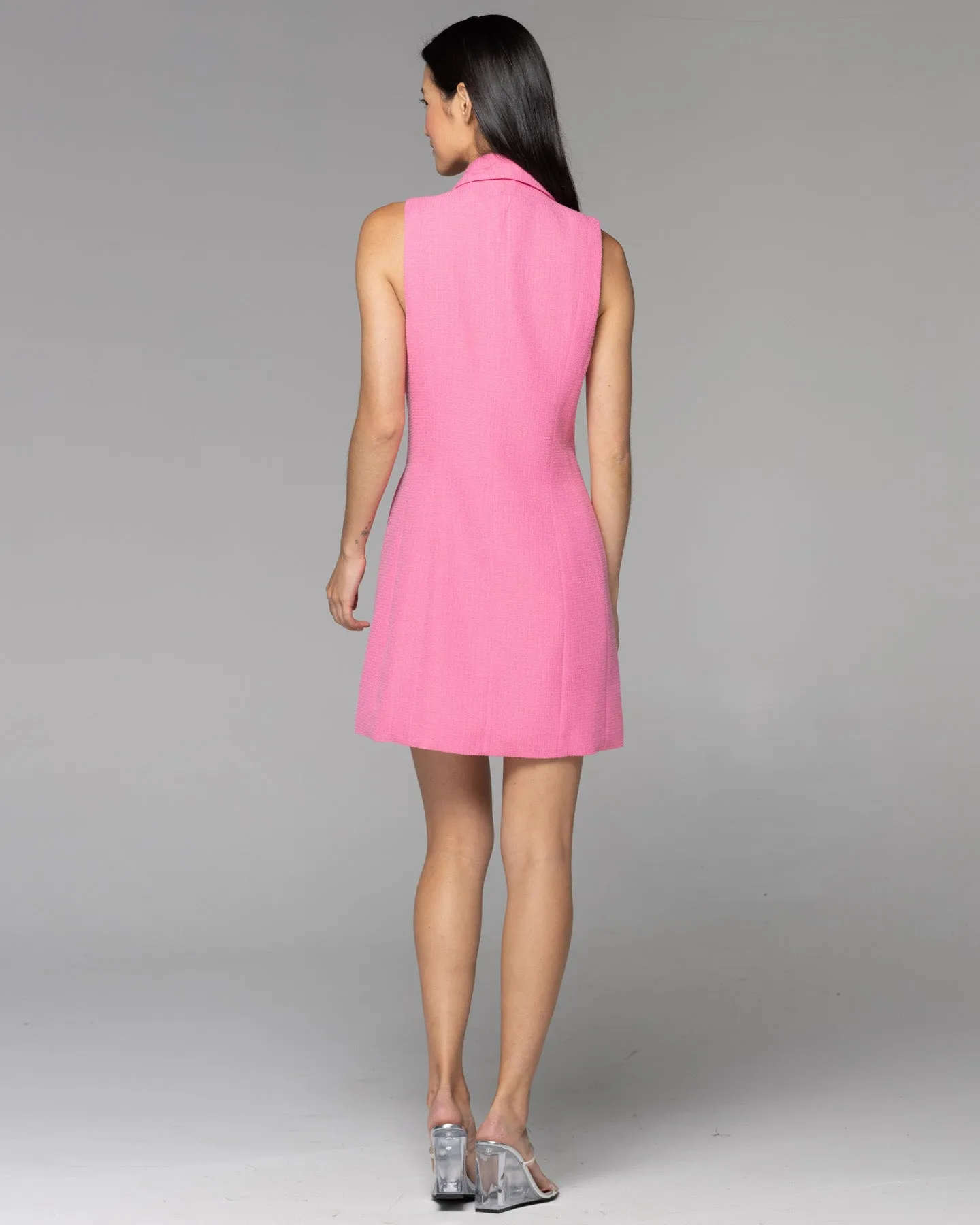 Fate   Becker Walk This Way Sleeveless Blazer Dress - Candy Pink