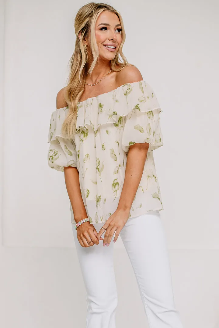 Feminine Feels Floral Off Shoulder Top