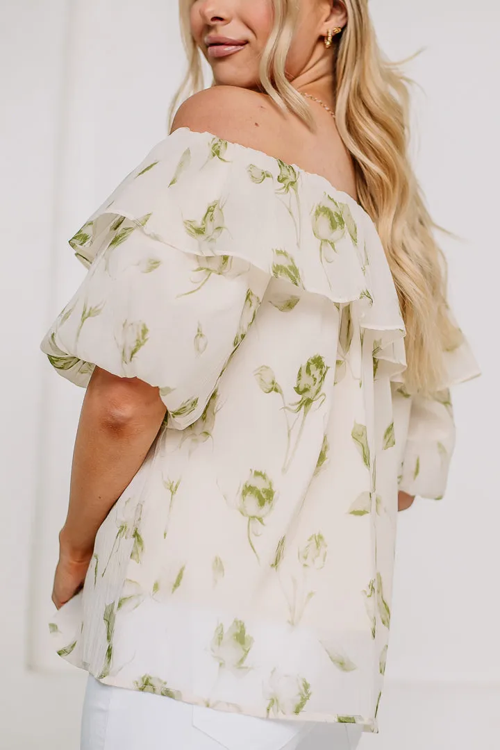 Feminine Feels Floral Off Shoulder Top