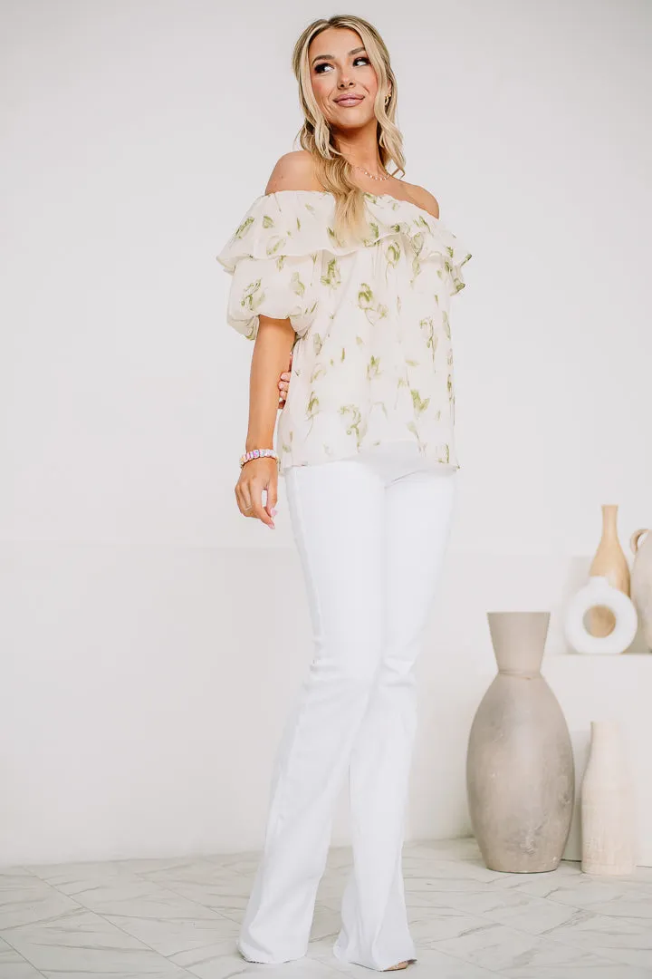 Feminine Feels Floral Off Shoulder Top