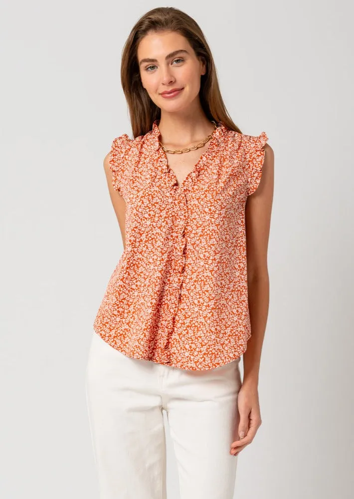 FINAL SALE - Terracotta Floral Top