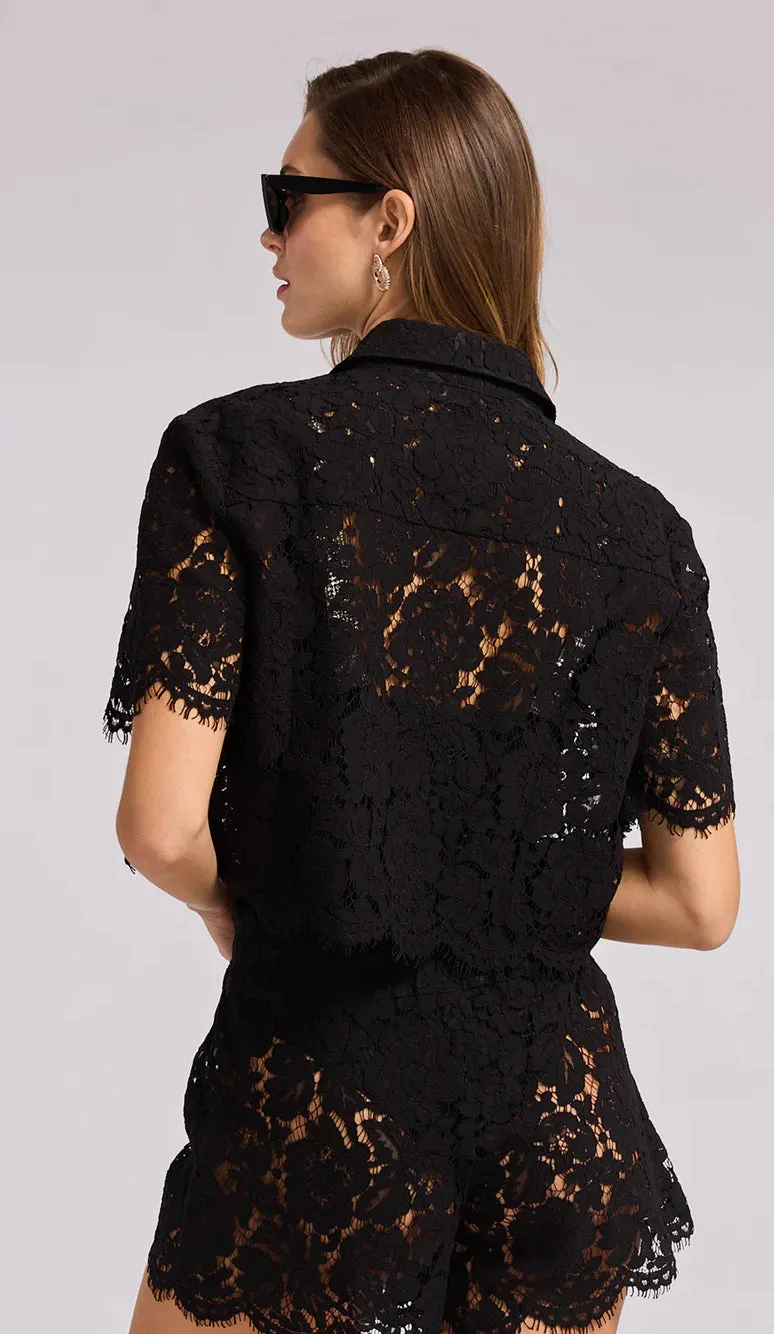 Generation Love - Juni Lace Shirt - Black