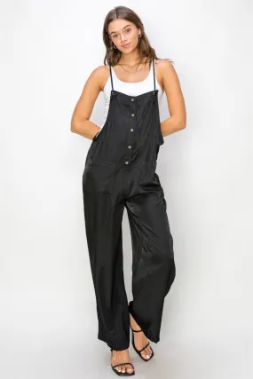 HYFVE Half Button Sleeveless Straight Jumpsuit