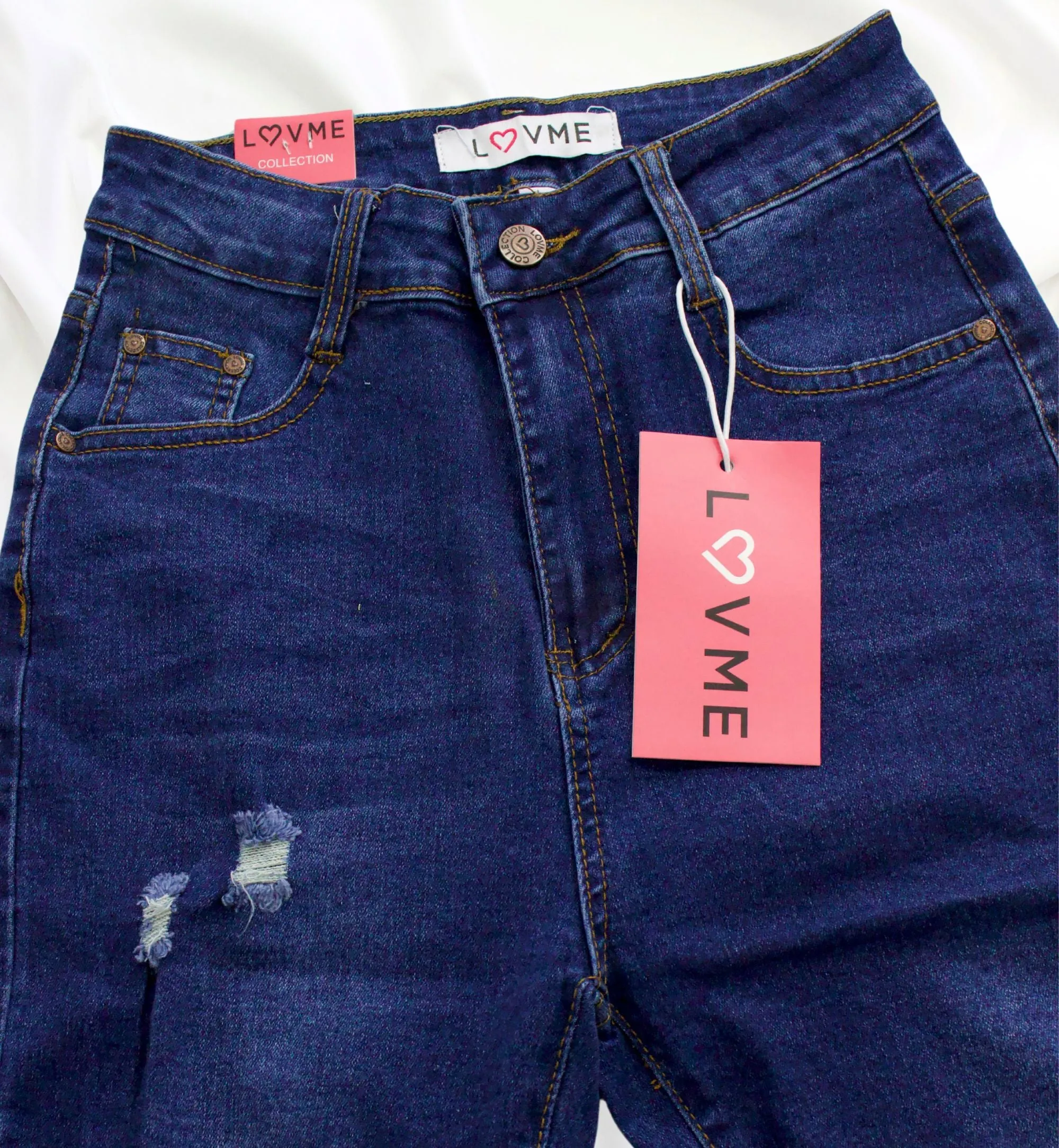 JEANS ESTILO SKINNY CON DETALLES DE DESTRUCCIN LV90188