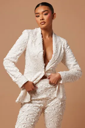 Karter Textured Blazer - Cream