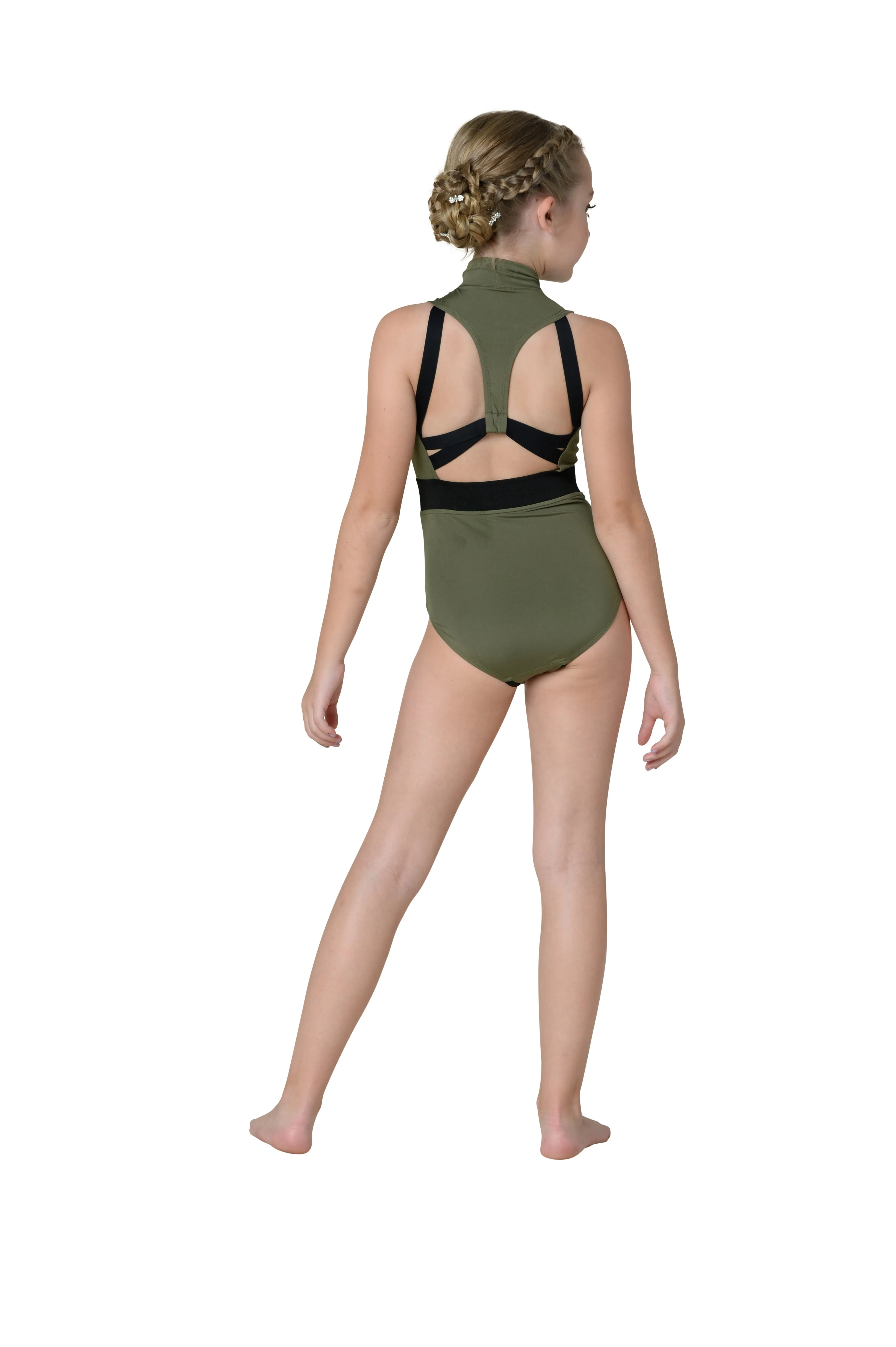 Kids Madison Scuba Leotard With Zigzag Texture