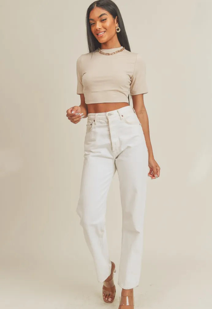 Lani Crop Top - Beige