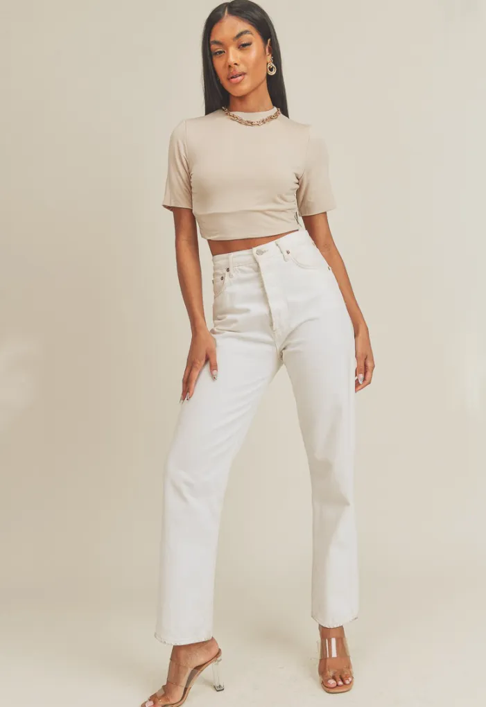 Lani Crop Top - Beige