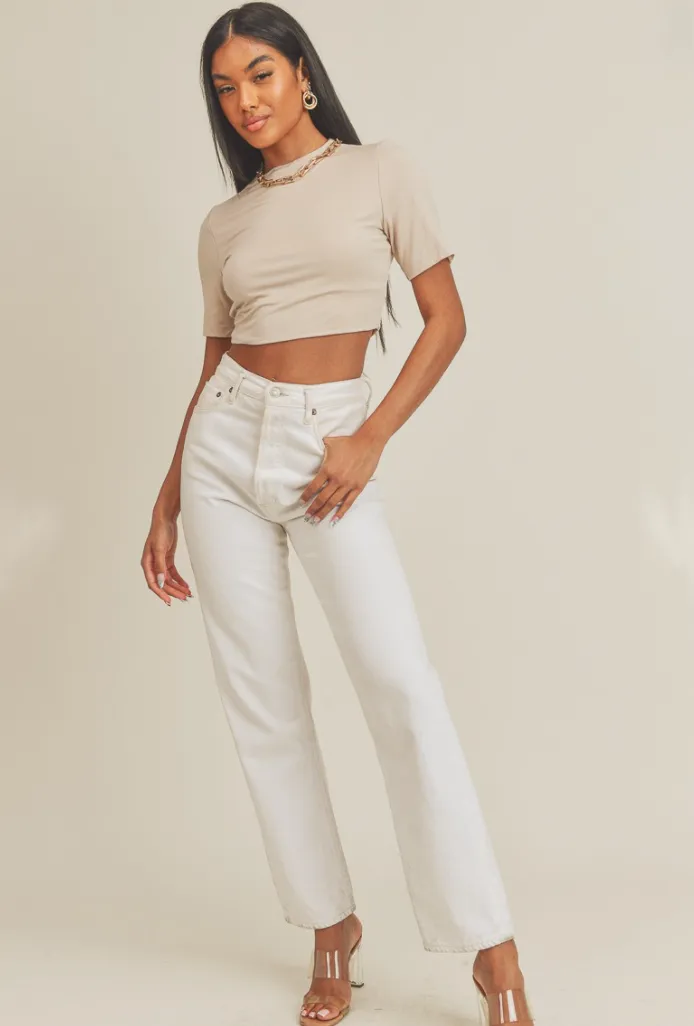 Lani Crop Top - Beige