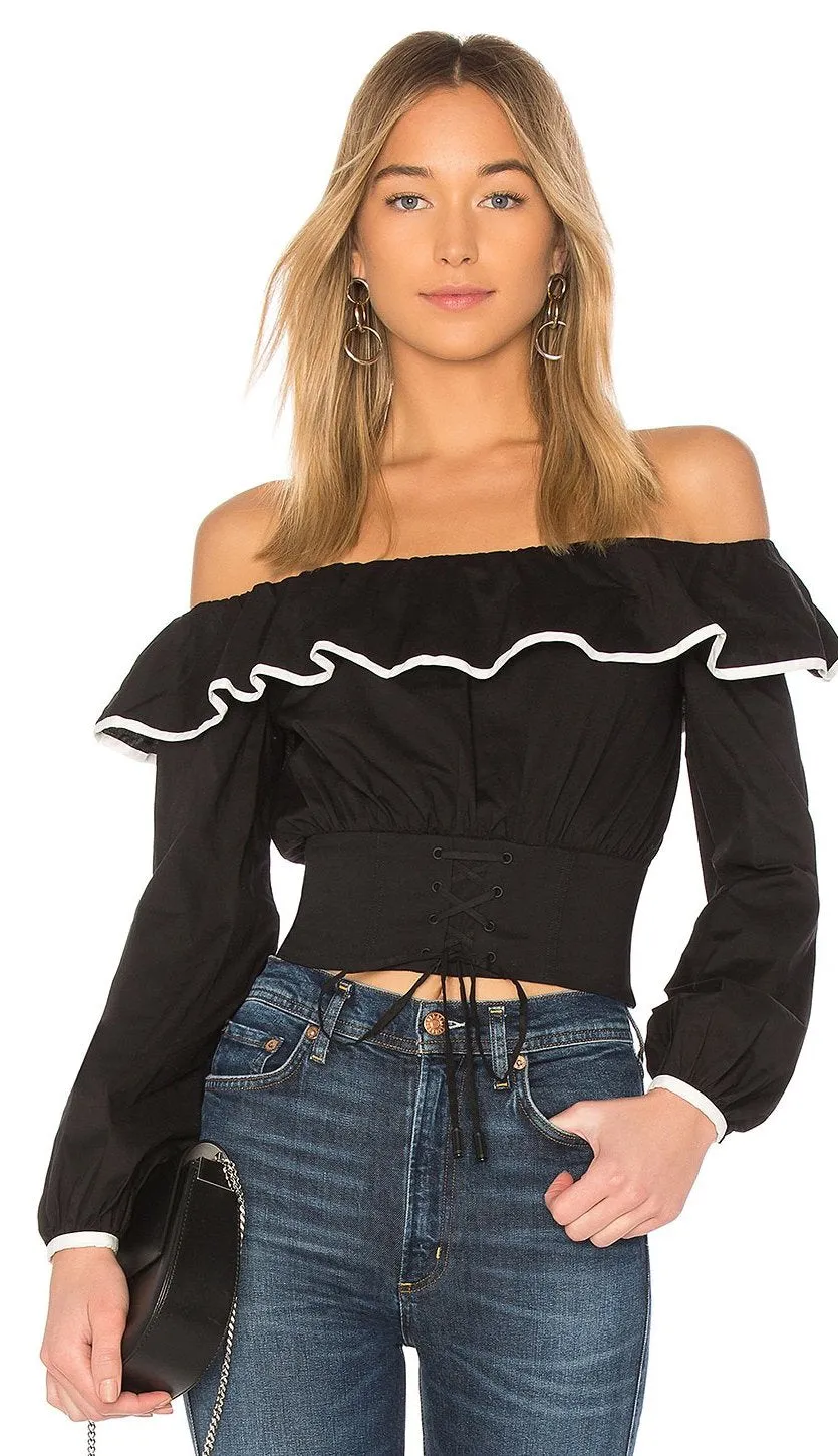 Lovers   Friends Bailey Off Shoulder Corset Top