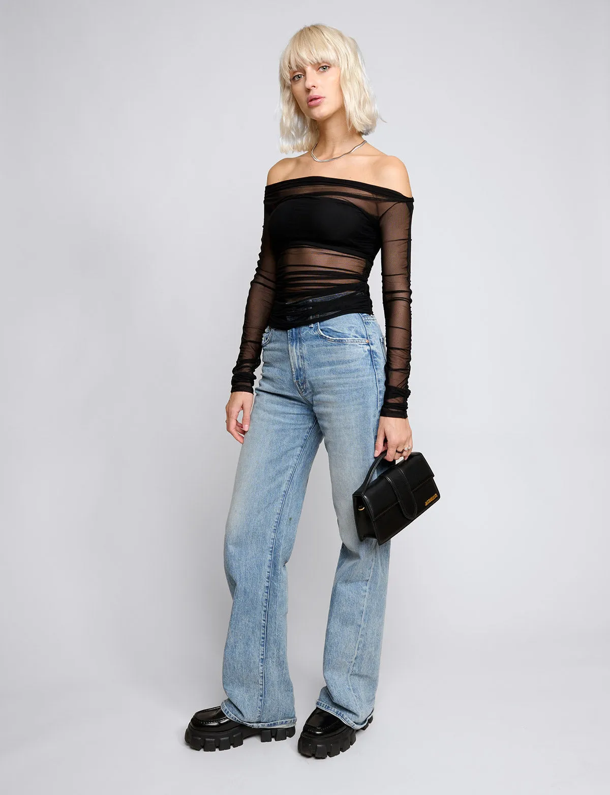 Lydia Mesh Off-The-Shoulder Top -BESTSELLER