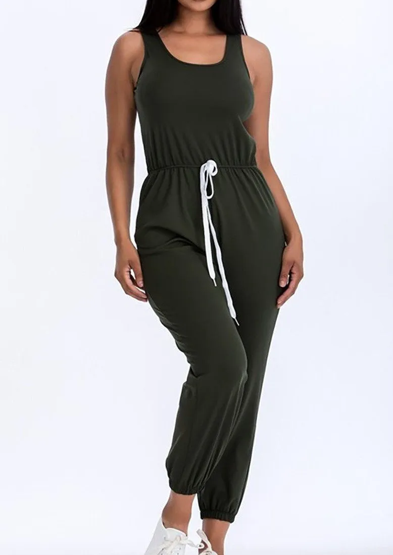 Mandel Sleeveless Classic Jumpsuit