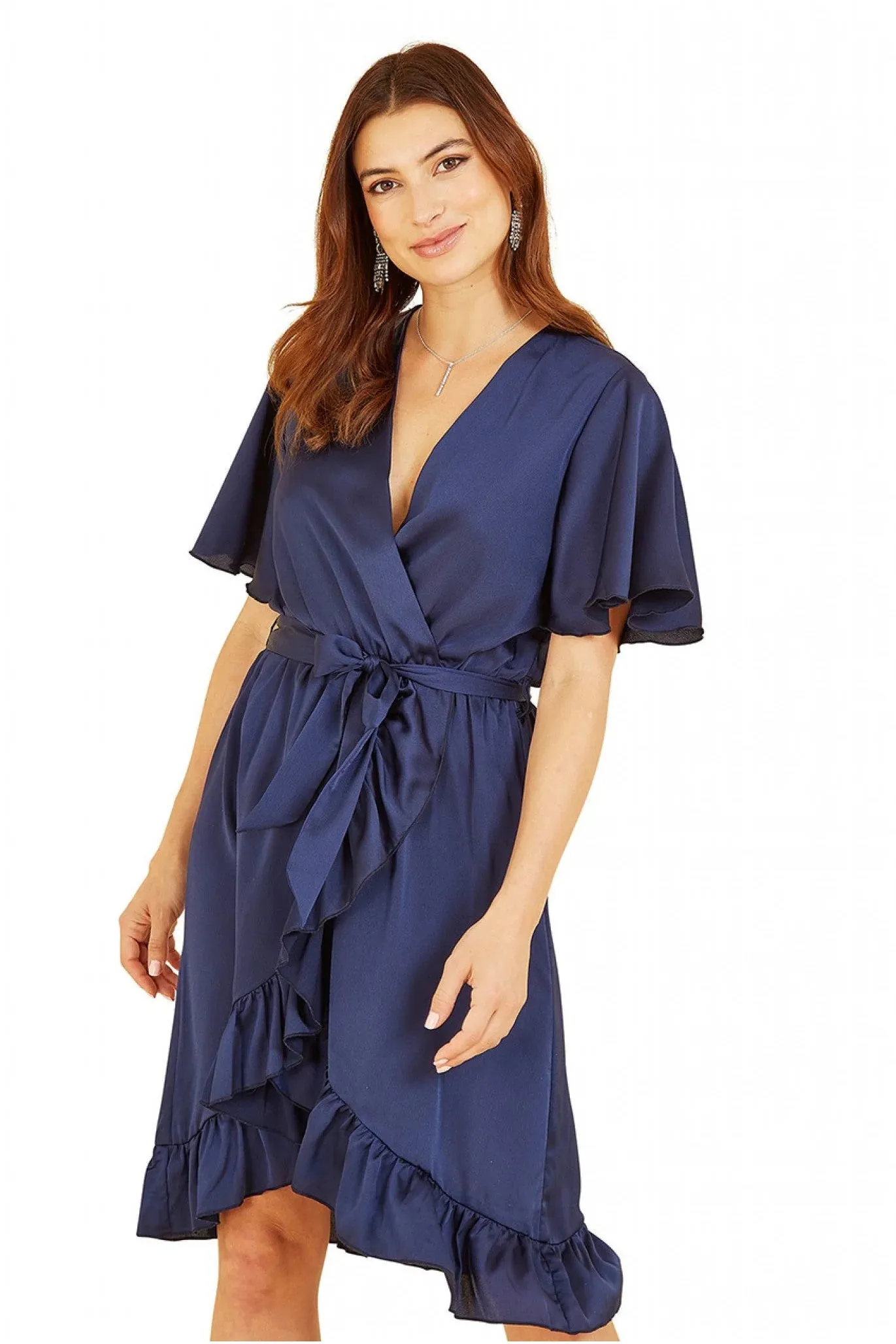 Mela London Satin Wrap Dress