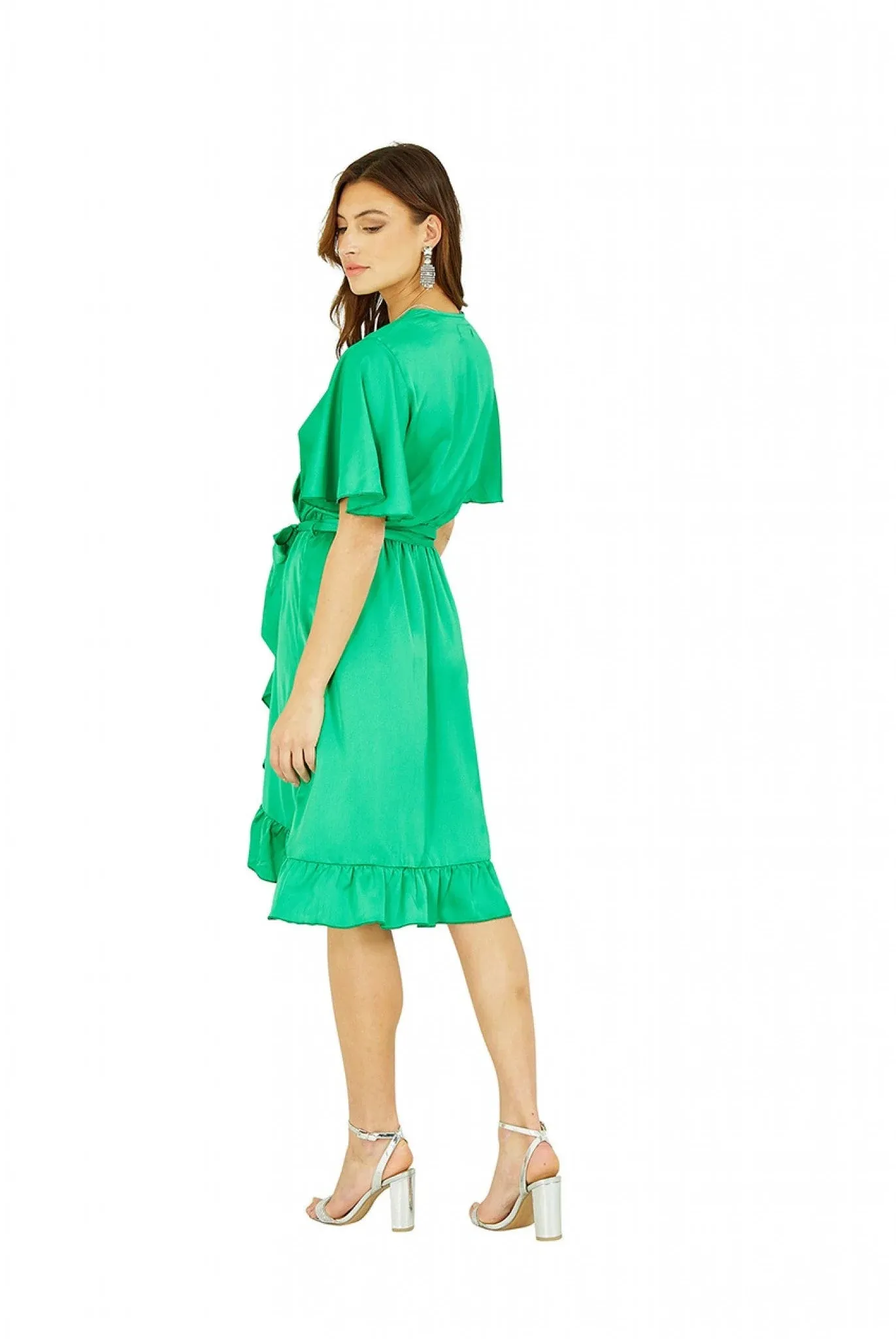 Mela London Satin Wrap Dress