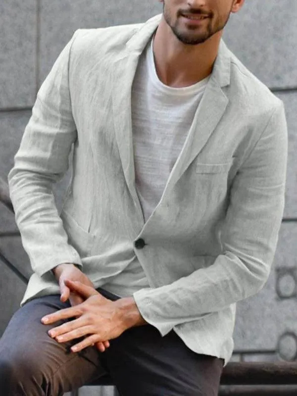 Men Blazer - Casual Linen Blazer