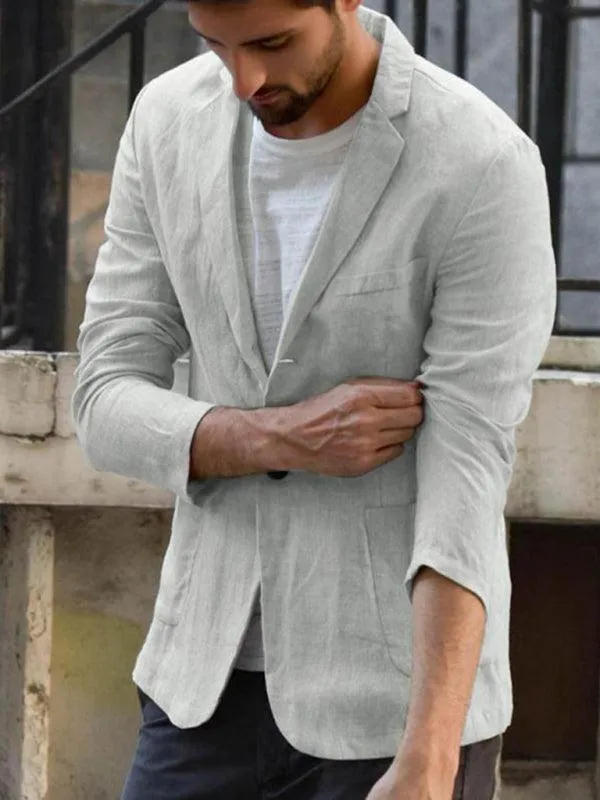 Men Blazer - Casual Linen Blazer