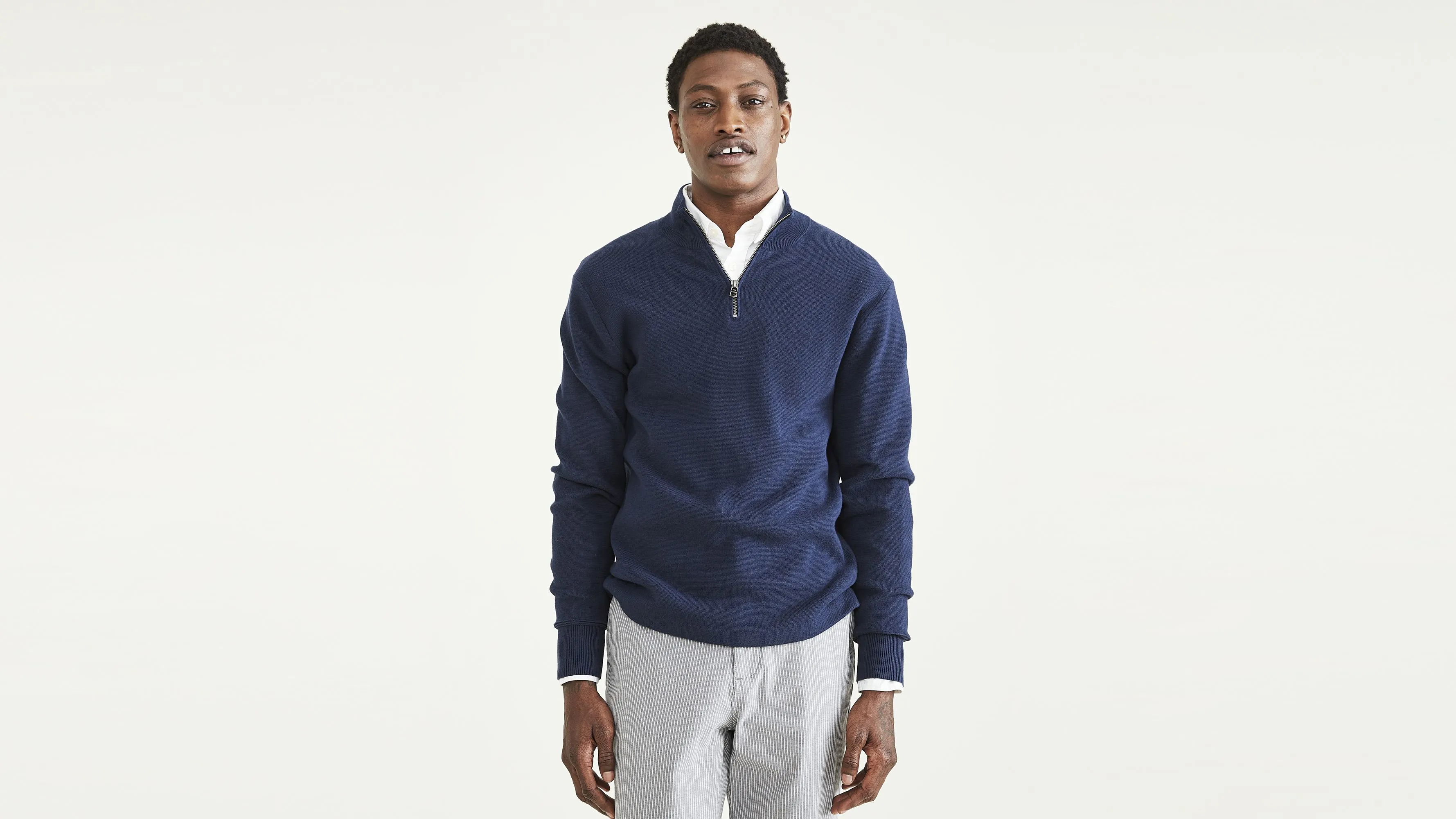 Men's Regular Fit Quarter Zip Sweater