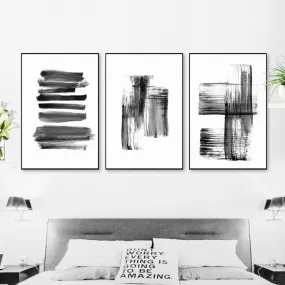 Minimalist Black & White Urban Abstract Wall Art Simple Nordic Style Modern Pictures Fine Art Canvas Prints For Living Room Bedroom Home Office Decor