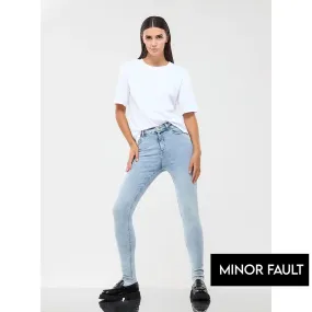 (Minor Fault) Light Blue Regular Waist Skinny Jeans