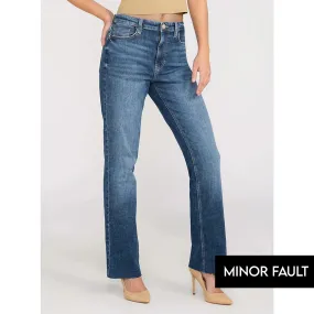 (Minor Fault) Mid Rise Straight Leg Jeans