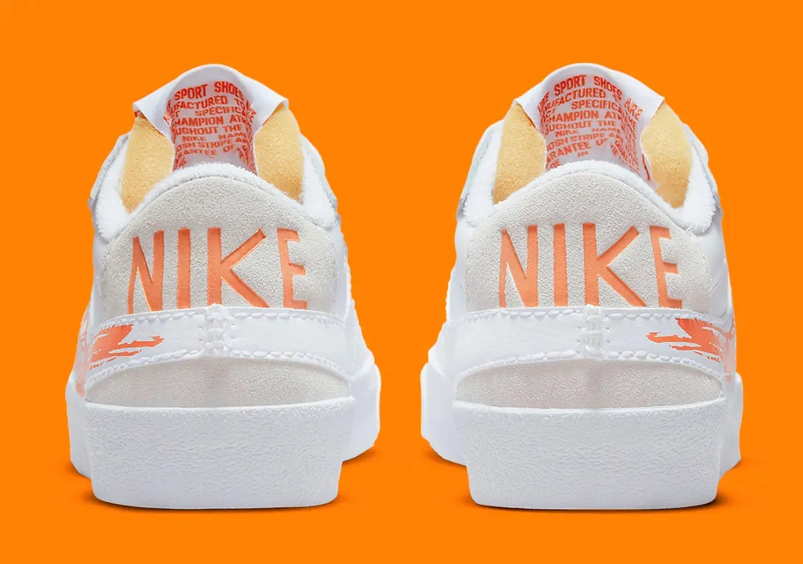 Nike Blazer Low '77 Jumbo Scribble Swoosh White Orange Trance