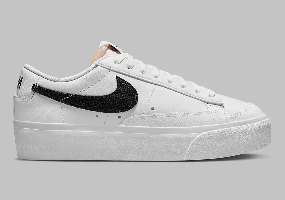 Nike Blazer Low Platform White Black Stingray