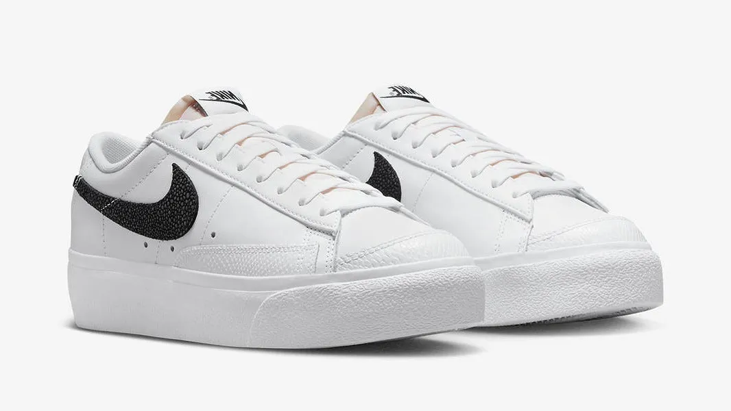 Nike Blazer Low Platform White Black Stingray