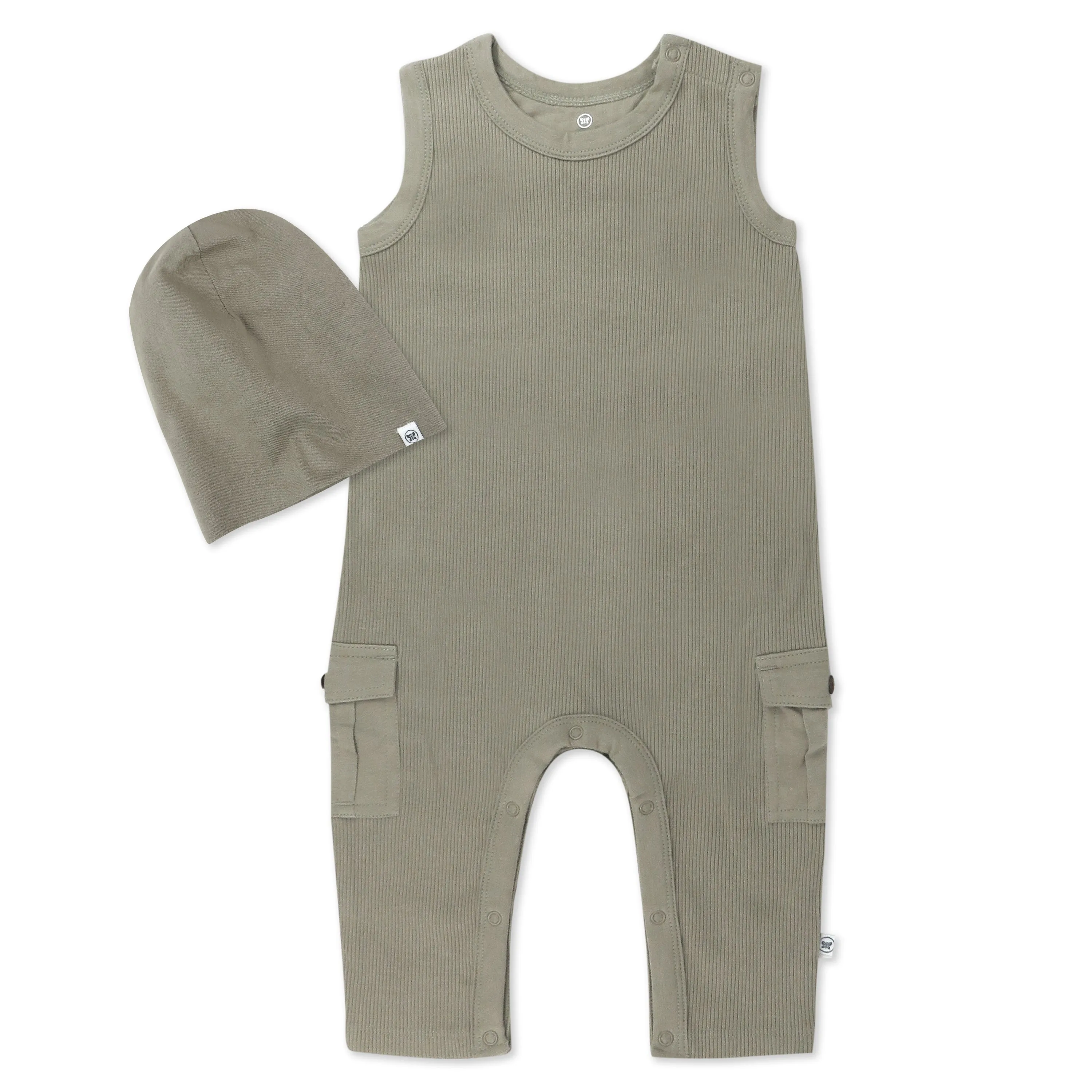 Organic Cotton Jumpsuit Coverall Romper Set