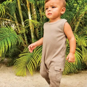 Organic Cotton Jumpsuit Coverall Romper Set