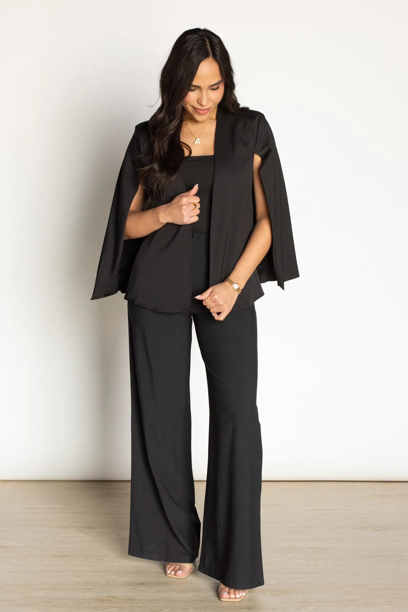 Perfect Company Black Cape Blazer