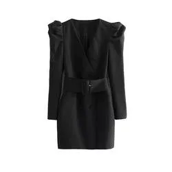 PUFF SLEEVE BLAZER DRESS