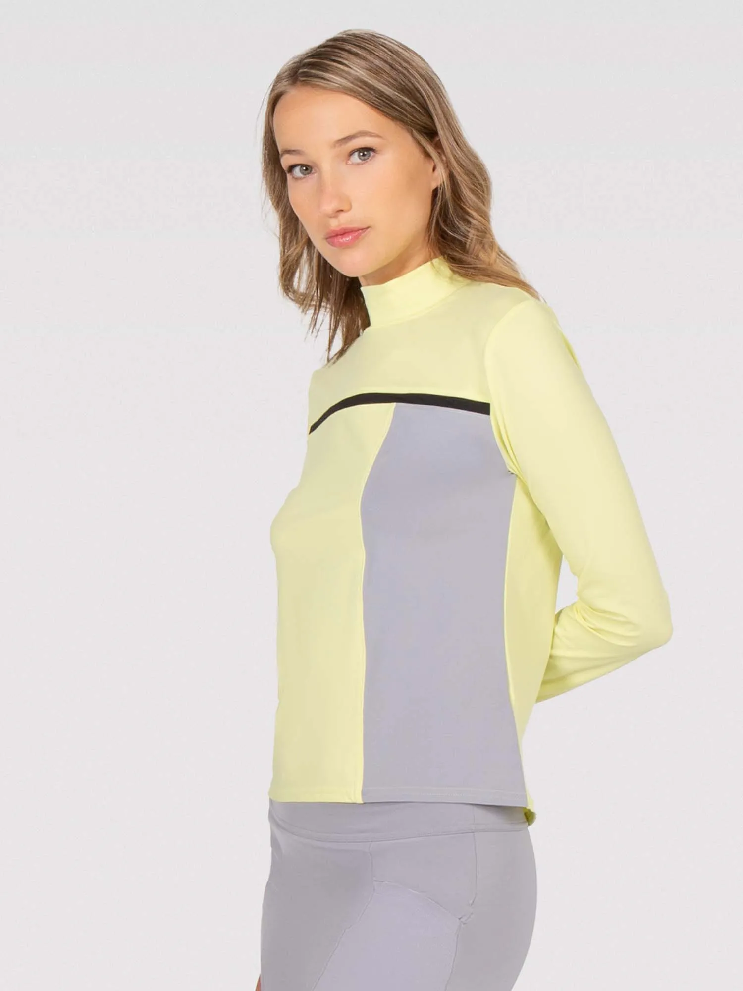 Riley Performance Mock Neck - Zest Combo