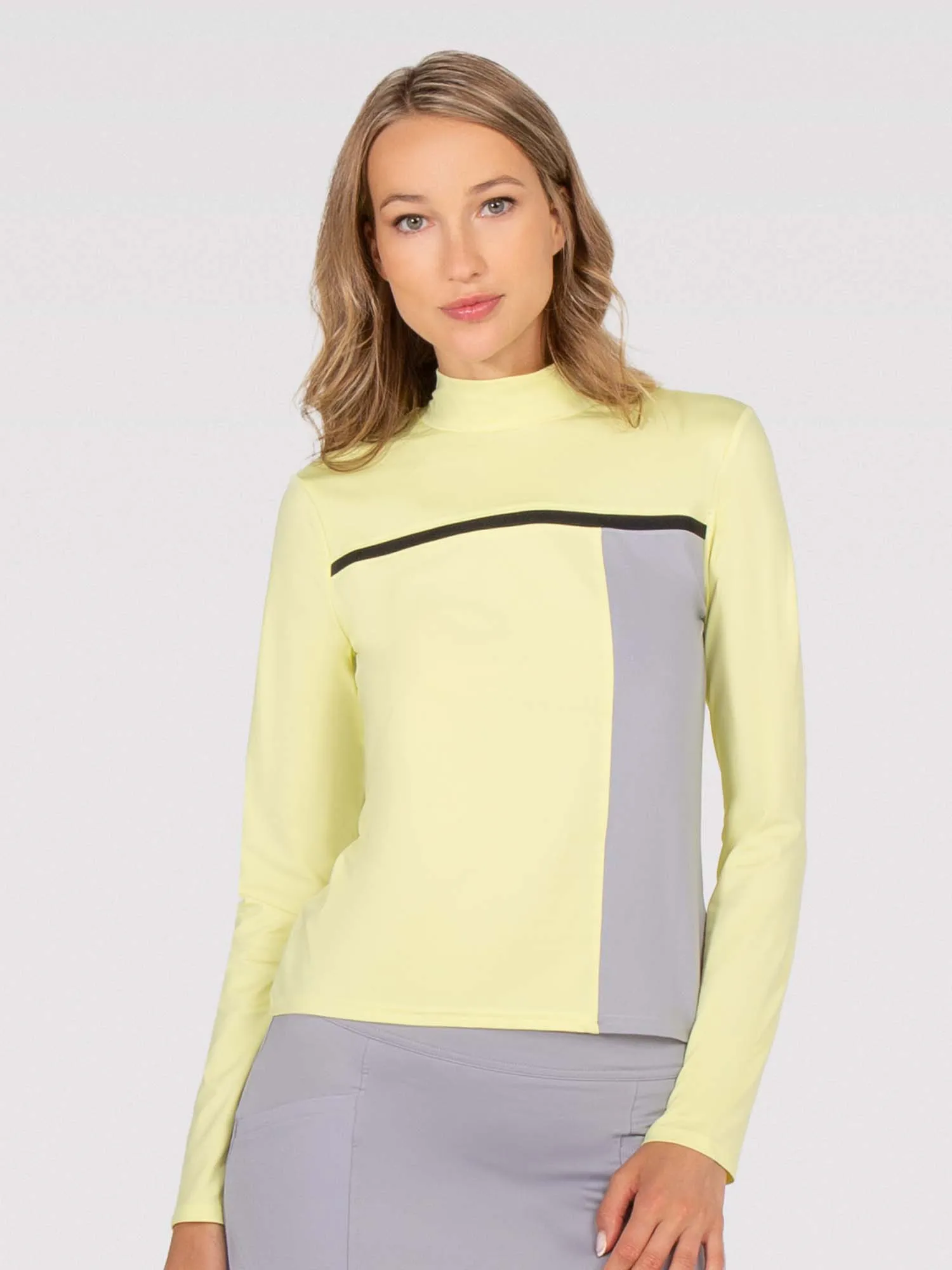 Riley Performance Mock Neck - Zest Combo