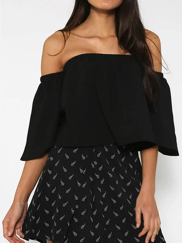 Sexy Off Shoulder Ruffle Top