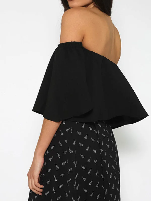 Sexy Off Shoulder Ruffle Top