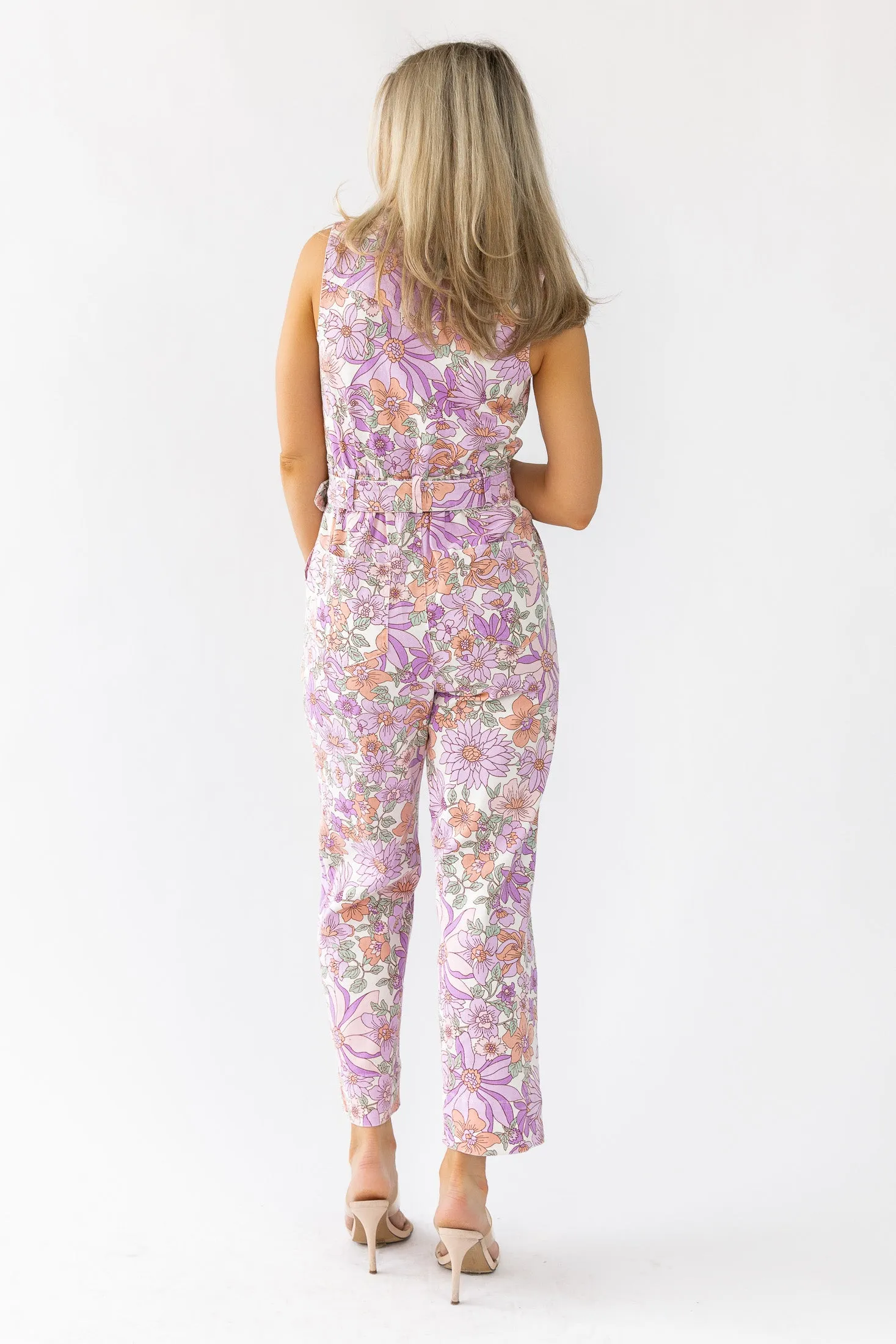 Simona Lavender Floral Jumpsuit