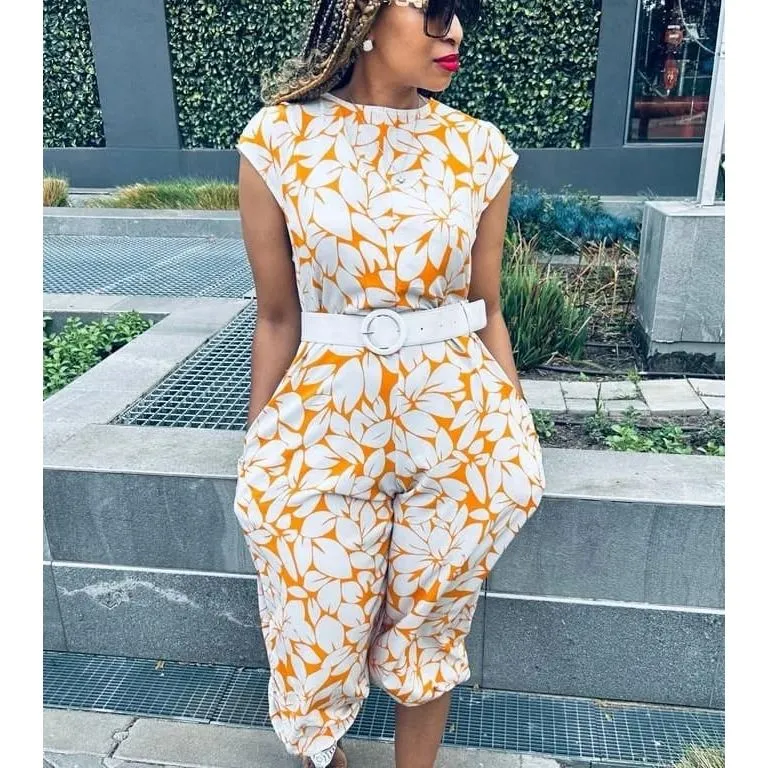 Sleeves Floral Jumpsuit